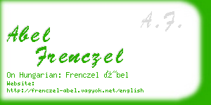 abel frenczel business card